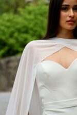 VESTIDO BRANCO COMPRIDO COM LENÇO PONTO CHIC - Image 9
