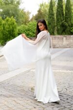 VESTIDO BRANCO COMPRIDO COM LENÇO PONTO CHIC - Image 6