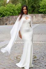 VESTIDO BRANCO COMPRIDO COM LENÇO PONTO CHIC - Image 3