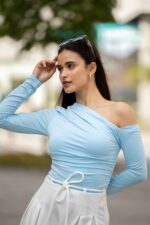 CAMISOLA AZUL FRANZIDA PONTO CHIC - Image 2