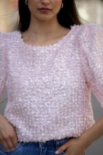 CAMISOLA ROSA LANTEJOULAS PONTO CHIC - Image 2
