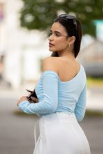 CAMISOLA AZUL FRANZIDA PONTO CHIC - Image 3