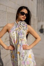 VESTIDO FLORIDO COM FOLHOS LANÇA PERFUME - Image 3