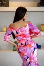 VESTIDO ESTAMPADO COM FOLHO PONTO CHIC - Image 9