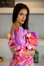 VESTIDO ESTAMPADO COM FOLHO PONTO CHIC - Image 6