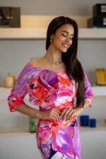 VESTIDO ESTAMPADO COM FOLHO PONTO CHIC - Image 5
