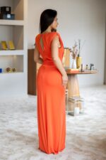 VESTIDO LARANJA OMBREIRAS PONTO CHIC - Image 6