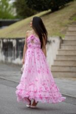 VESTIDO COM ESTAMPA LEVE ROSA PONTO CHIC - Image 3