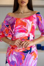 VESTIDO ESTAMPADO COM FOLHO PONTO CHIC - Image 3