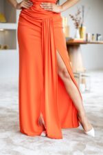 VESTIDO LARANJA OMBREIRAS PONTO CHIC - Image 8