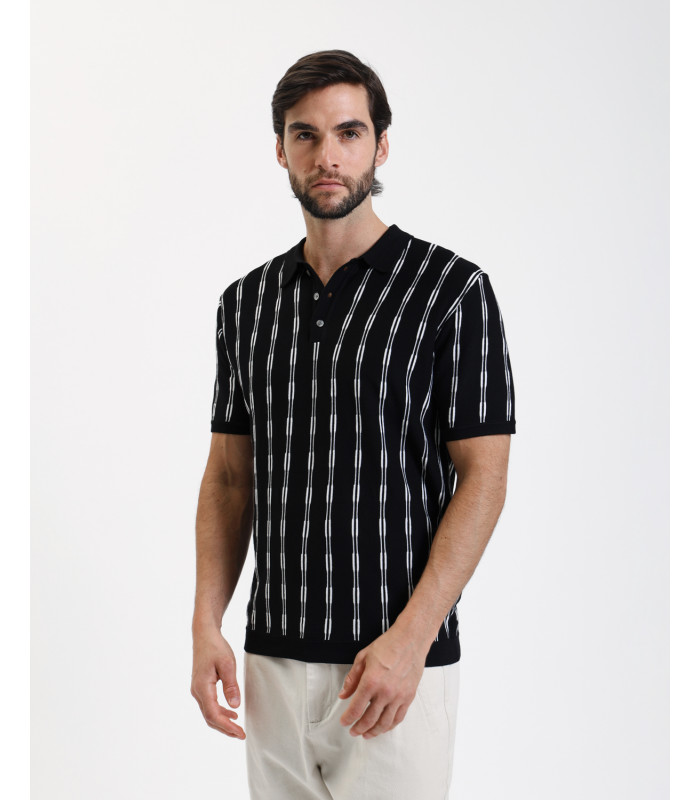 polo-in-maglia (6) POLO DE MALHA COM PADRÃO GIANNI LUPO - Image 1