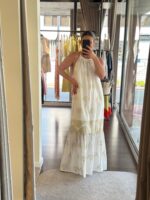 VESTIDO COMPRIDO TECIDO BORDADO SIMONA CORSELLINI