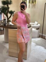 SAIA CALÇÃO EM JACQUARD PONTO CHIC