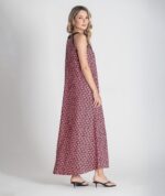VESTIDO ESTAMPADO COM CENTRO LISO RUGA - Image 2