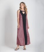 VESTIDO ESTAMPADO COM CENTRO LISO RUGA - Image 3