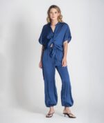 CAMISA AZUL COM BOTÕES RUGA