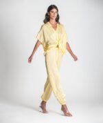 CALÇA AMARELA COM FOLHO NA LATERAL RUGA - Image 2