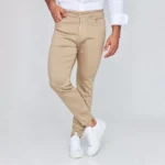 CALÇA SARJA RINGUE SLIM FIT CAMEL