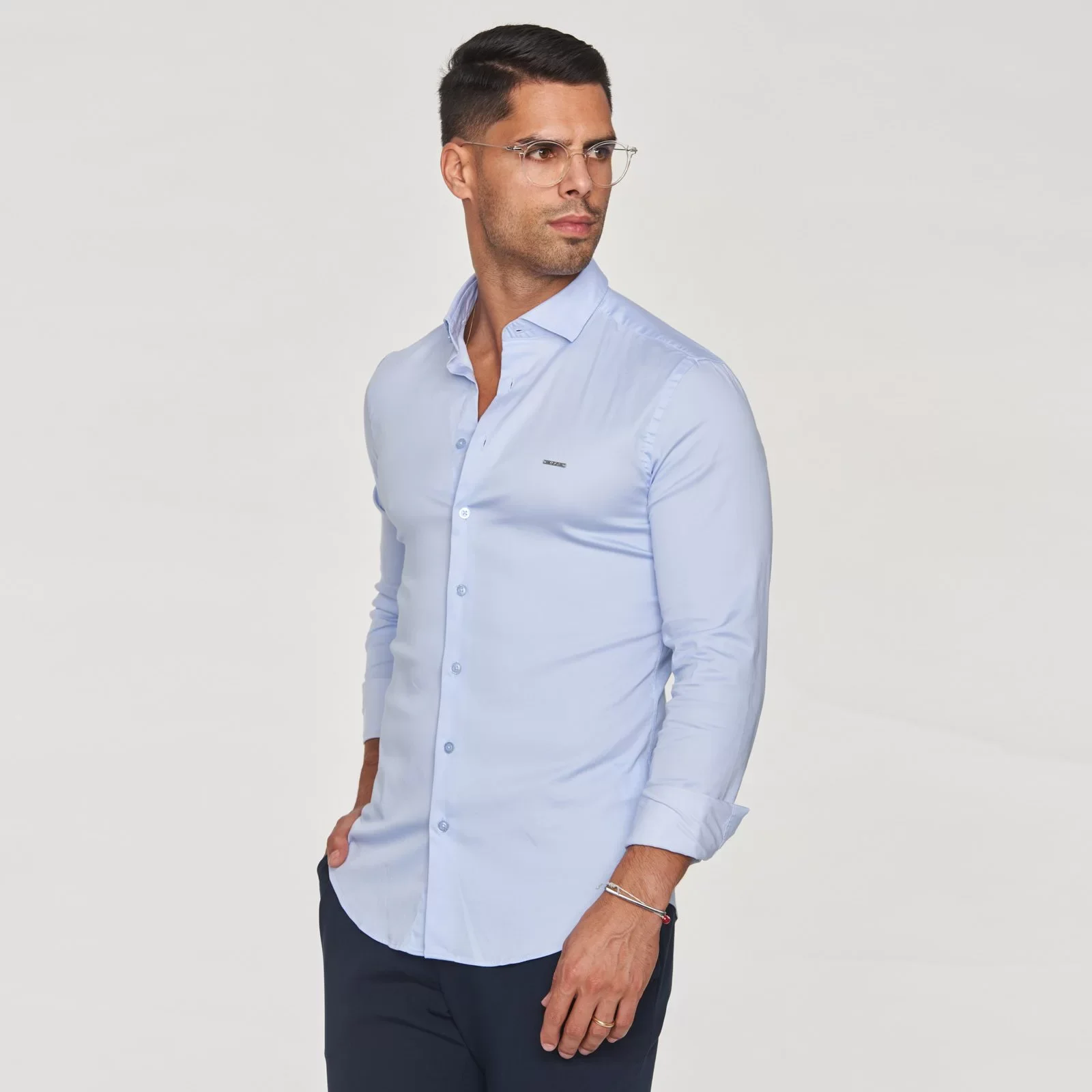 231903000_azul-bebe CAMISA GOLA ITALINA AZUL BÉBÉ SLIM FIT - Image 1