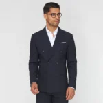 FATO TRESPASSE AZUL COM QUADRADOS CINZA SLIM FIT ZOLF - Image 2
