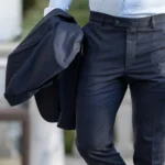 FATO AZUL COM QUADRADOS SLIM FIT ZOLF - Image 4