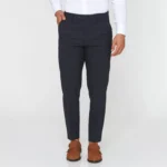 FATO TRESPASSE AZUL COM QUADRADOS CINZA SLIM FIT ZOLF - Image 4