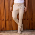CALÇA CHINO CASUAL SLIM FIT BEGE ZOLF