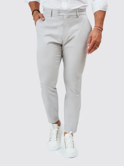 CALÇA CHINO CASUAL SLIM FIT CINZA ZOLF