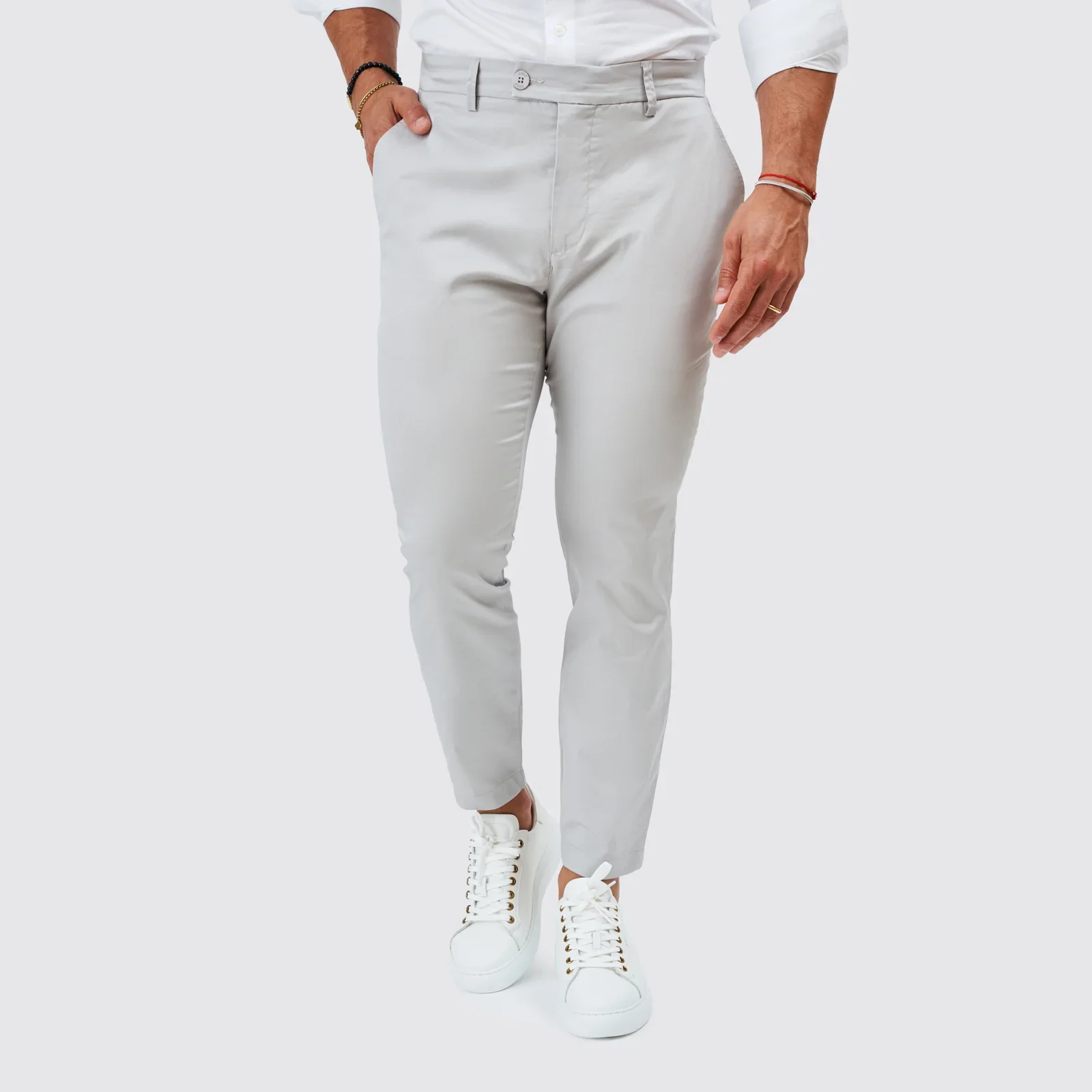 241702000_cinza_2 CALÇA CHINO CASUAL SLIM FIT CINZA ZOLF - Image 1