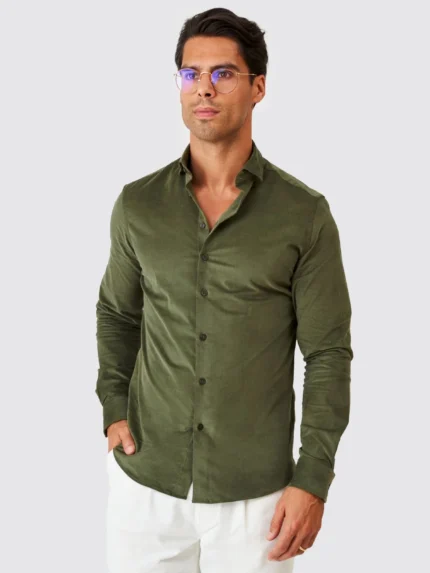 CAMISA BOMBAZINE VERDE ZOLF