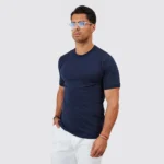 T-SHIRT DECOTE REDONDO AZUL ZOLF
