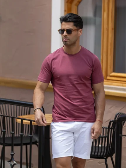 T-SHIRT DECOTE REDONDO MARSALA ZOLF