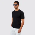 T-SHIRT DECOTE REDONDO PRETO ZOLF - Image 2