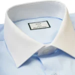 CAMISA CLÁSSICA  AZUL BEBE COM GOLA ITALIANA ZOLF - Image 3
