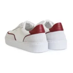 SAPATILHA ELÁSTICO BRANCO COM BORDEAUX ZOLF - Image 4