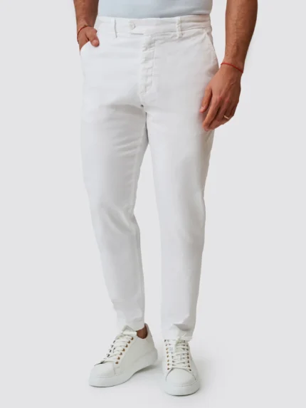 CALÇA DE SARJA LEVE BRANCA TAPARED