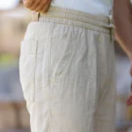 CALÇA DE LINHO COM CORDÃO BEGE ZOLF - Image 2