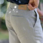 CALÇA DE LINHO TRESPASSE TAUPE ZOLF - Image 2