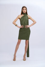 VESTIDO VERDE COM BRILHOS E FAIXA NO SECRETS - Image 3