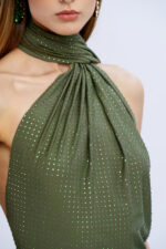VESTIDO VERDE COM BRILHOS E FAIXA NO SECRETS - Image 6