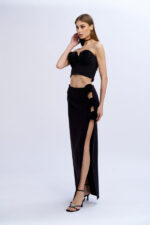 SAIA COMPRIDA COM RACHA E FLORES NO SECRETS - Image 2