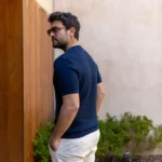 T-SHIRT AZUL TRICOT COM TRANÇAS ZOLF - Image 2