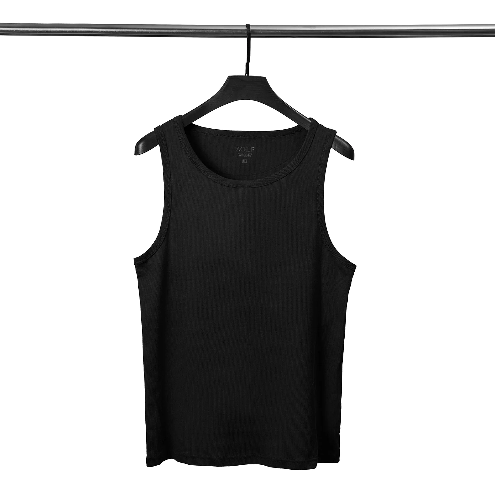 252503003-4 T-SHIRT TANK RIB PRETO ZOLF - Image 1