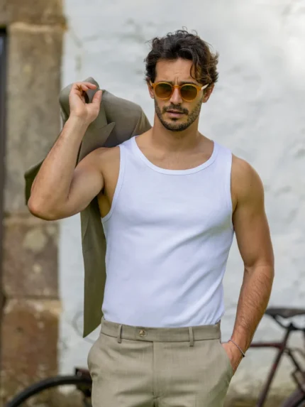 T-SHIRT TANK RIB BRANCO ZOLF