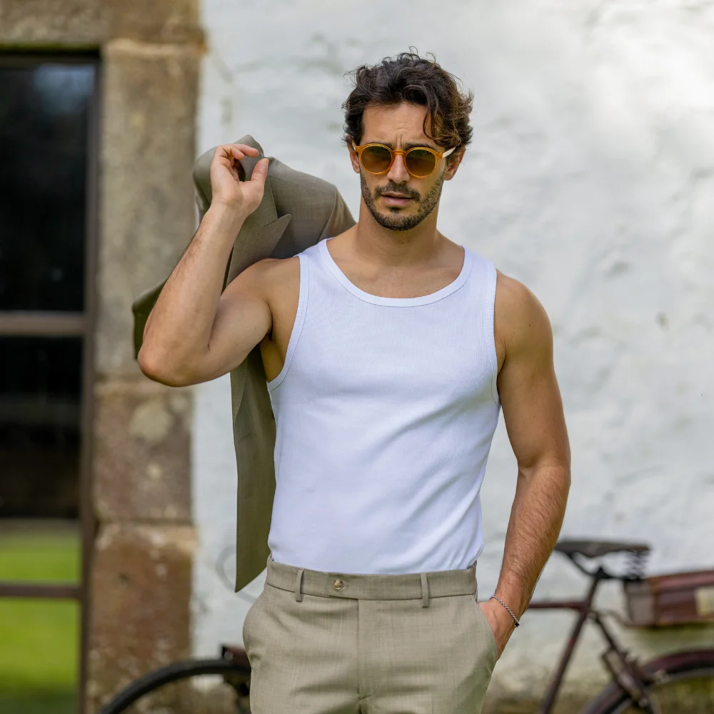 252503003-6 T-SHIRT TANK RIB BRANCO ZOLF - Image 1