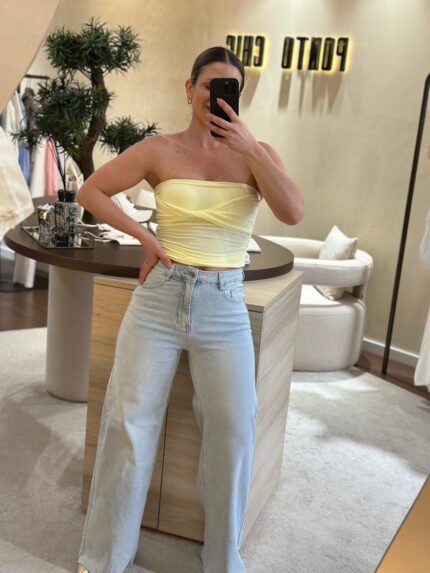 TOP AMARELO CAI-CAI PONTO CHIC