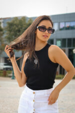 SINGLETE PRETA PONTO CHIC - Image 2