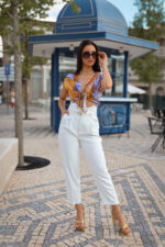 BLUSA ESTAMPADA COM NÓ RUGA - Image 2