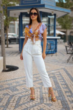 BLUSA ESTAMPADA COM NÓ RUGA - Image 3