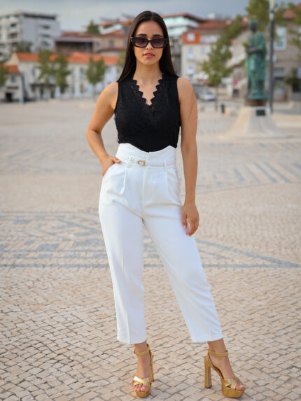 BODY PRETO RENDADO PONTO CHIC